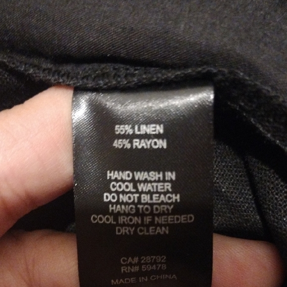 House Of Harlow 1960 Black Linen Blend Pants - Picture 5 of 6